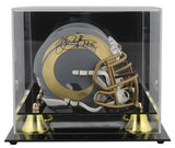 Rams Eric Dickerson "HOF 99" Signed Slate Speed Mini Helmet W/ Case BAS Witness