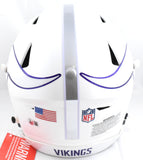 JJ McCarthy Autographed Vikings F/S Alt 2024 Speed Flex Helmet Beckett W Holo
