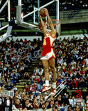 Spud Webb Autographed/Signed Atlanta Hawks 8x10 Photo Beckett 35544