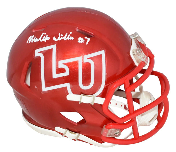 MALIK WILLIS AUTOGRAPHED SIGNED LIBERTY FLAMES RED SPEED MINI HELMET BECKETT