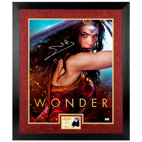 Gal Gadot Autographed Wonder Woman Promo 16x20 Framed Photo