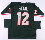 Eric Staal Signed Minnesota Wild Jersey (Beckett COA) 400+ NHL Goal Scorer