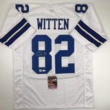 Autographed/Signed JASON WITTEN Dallas White Football Jersey JSA COA Auto