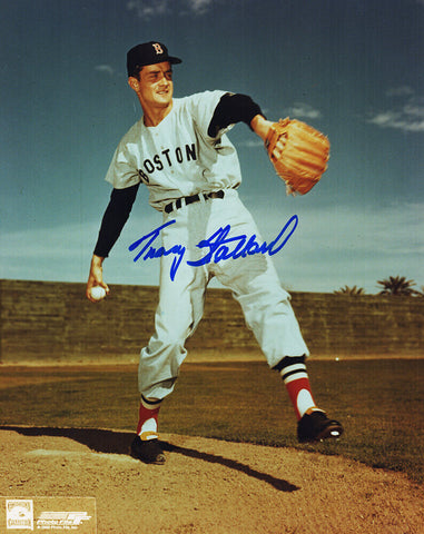 Tracy Stallard Signed Boston Red Sox Throwing Pose 8x10 Photo - (SCHWARTZ COA)