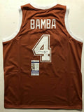 Autographed/Signed MOHAMED MO BAMBA Texas Orange College Jersey JSA COA