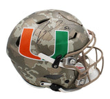 Ray Lewis Signed Miami Hurricanes Speed Flex Authentic Custom Camo NCAA Helmet