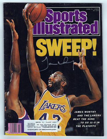 James Worthy Signed Sports Illustrated June 5, 1989 Magazine - (SCHWARTZ COA)