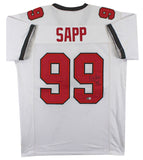 Buccaneers Warren Sapp "HOF 13" Signed White Pro Style Jersey BAS Wit #W509165