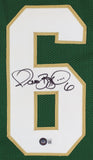 Notre Dame Jerome Bettis Authentic Signed Green Pro Style Jersey BAS Witnessed