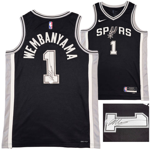 SPURS VICTOR WEMBANYAMA AUTOGRAPHED NIKE SWINGMAN JERSEY 48 FANATICS 229516