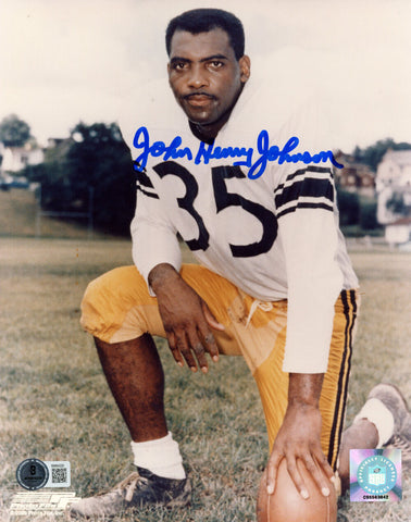 John Henry Johnson Signed Pittsburgh Steelers 8x10 Photo Beckett 45571