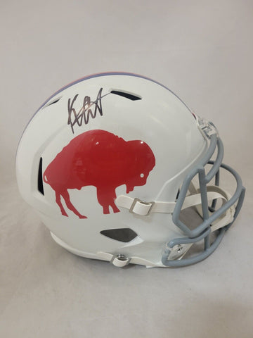 KEON COLEMAN SIGNED BUFFALO BILLS FULL SIZE CLASSIC SPEED REPLICA HELMET BECKETT