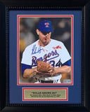 Nolan Ryan Signed Texas Rangers Framed 8x10 Photo Bo Jackson Bloody TRISTAR COA