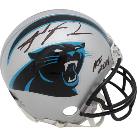 Julius Peppers Autographed Carolina Panthers VSR4 Mini Helmet HOF Beckett 48129