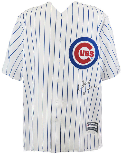 Aramis Ramirez Signed Cubs White Pinstripe Maj Rep Jersey w/Go Cubs Go -(SS COA)