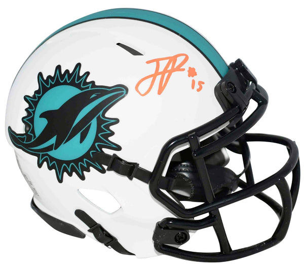 JAELAN PHILLIPS AUTOGRAPHED SIGNED MIAMI DOLPHINS LUNAR MINI HELMET BECKETT