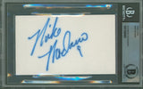 North Stars Mike Modano Authentic Signed 3x5 Index Card BAS Slabbed 2