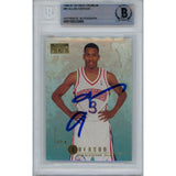 Allen Iverson Autographed/Signed 1996 Skybox 85 Trading Card Beckett 47049