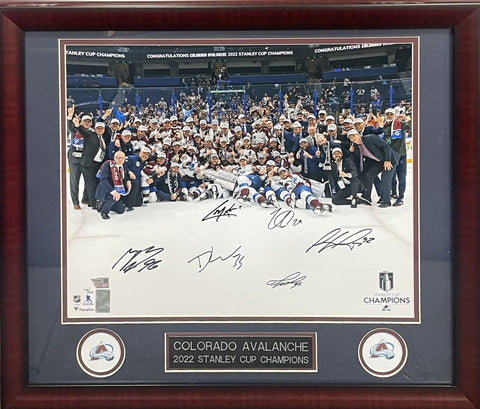 Colorado Avalanche Signed 16x20 Framed Photo Stanley Cup 6 Auto LE /100 Fanatics