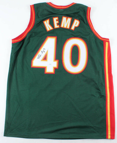 Shawn Kemp Signed Seattle Supersonic Jersey (JSA COA) Sonics 6xAll Star Forward