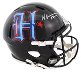 Texans Nico Collins Signed 2024 H-Town Full Size Speed Rep Helmet w Case BAS W 2