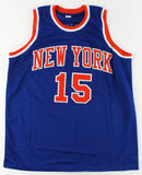 Earl Monroe Signed Knicks Jersey (PSA COA) 4xNBA All-Star / 1973 World Champion