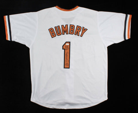 Al Bumbry Signed Baltimore Orioles Jersey (JSA COA) Inscribed "ROY 1973"