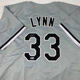 Autographed/Signed Lance Lynn Chicago Grey Baseball Jersey Beckett BAS COA