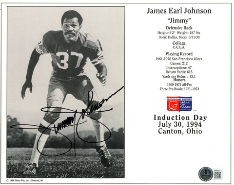 Jimmy Johnson Autographed San Francisco 49ers 8x10 Photo Beckett 45664