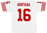 49ERS JOE MONTANA AUTOGRAPHED WHITE MITCHELL & NESS JERSEY 44 FANATICS 230704