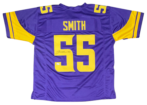 ZA'DARIUS SMITH AUTOGRAPHED MINNESOTA VIKINGS #55 COLOR RUSH JERSEY BECKETT