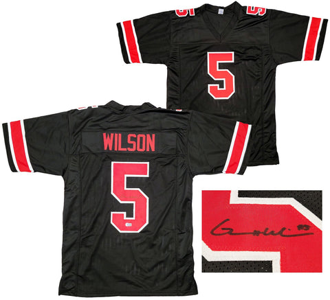 OHIO STATE BUCKEYES GARRETT WILSON AUTOGRAPHED BLACK JERSEY BECKETT BAS 201973