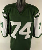 Nick Mangold Signed New York Jets Green Jersey (JSA COA) 7xPro Bowl Center