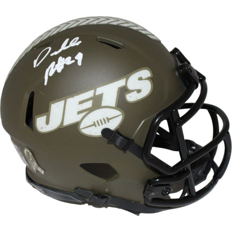 Darrelle Revis Autographed/Signed New York Jets 22 STS Mini Helmet Beckett 42358