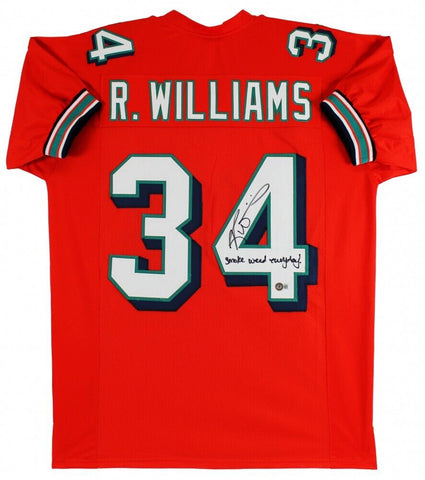 Ricky Williams Signed Dolphins Jersey Inscribed "Smoke Weed Every day" (Beckett)