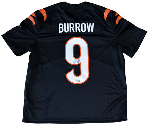 JOE BURROW SIGNED CINCINNATI BENGALS #9 BLACK NIKE LIMITED JERSEY FANATICS