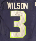 Seahawks Russell Wilson Autographed Blue Authentic Nike Elite Jersey RW 37292