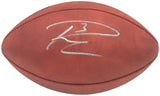 RUSSELL WILSON AUTOGRAPHED NFL LEATHER BRONCOS LOGO FOOTBALL FANATICS 227946