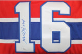 Henri Richard Signed Canadiens 35"x 43" Custom Framed Jersey Inscribed "11 Cups"