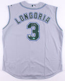 Evan Longoria Signed Tampa Bay Rays Majestic Style Jersey JSA COA & Longo Holo