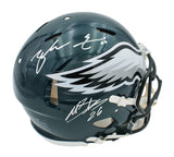 Miles Sanders and Zach Ertz Signed Philadelphia Eagles Speed Authentic Helmet