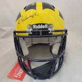 JIM HARBAUGH & JJ MCCARTHY SIGNED MICHIGAN WOLVERINES F/S SPEED AUTHENTIC HELMET