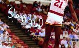 Sleepy Floyd Autographed Houston Rockets 8x10 Dunk Photo- Prova *White