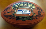 RICHARD SHERMAN AUTOGRAPHED SUPER BOWL LEATHER FOOTBALL SEAHAWKS RS HOLO 86601