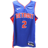 Cade Cunningham Autographed Detroit Pistons Nike Blue Jersey 1st Pick FAN 46695