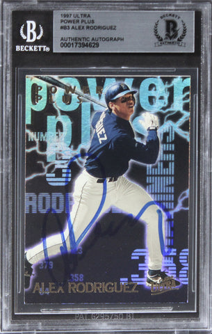 Mariners Alex Rodriguez Authentic Signed 1997 Ultra Power Plus #B3 Card BAS Slab