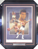 Muhammad Ali Autographed Framed 18x24 Lithograph Photo Auto Grade 10 PSA B27065