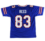 Andre Reed Signed Buffalo Custom Blue Jersey with "HOF 14" Inscription