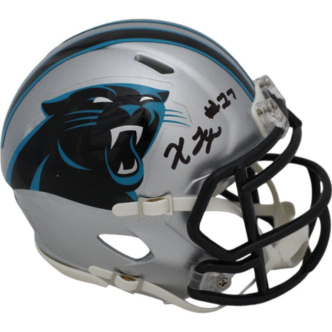 Xavier Legette Autographed/Signed Carolina Panthers Mini Helmet Beckett 48414