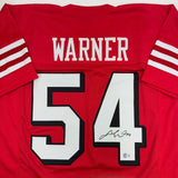 Autographed/Signed Fred Warner San Francisco Red Alternate Jersey BAS COA